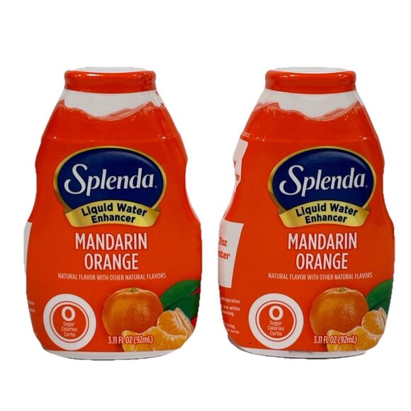 Splenda Liquid Water Enhancer Mandarin Orange Lot Of 2 Bottles 3.11 Oz 92 ml - Picture 1 of 4